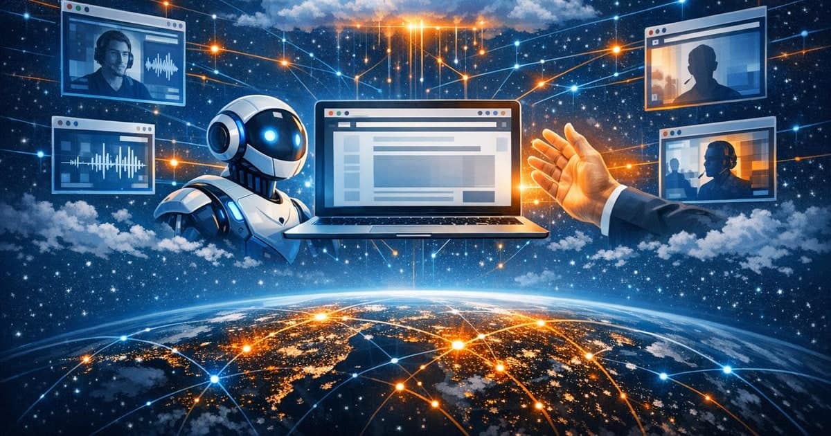 AI agent control center connected to live browser sessions with human handoff and event timelines