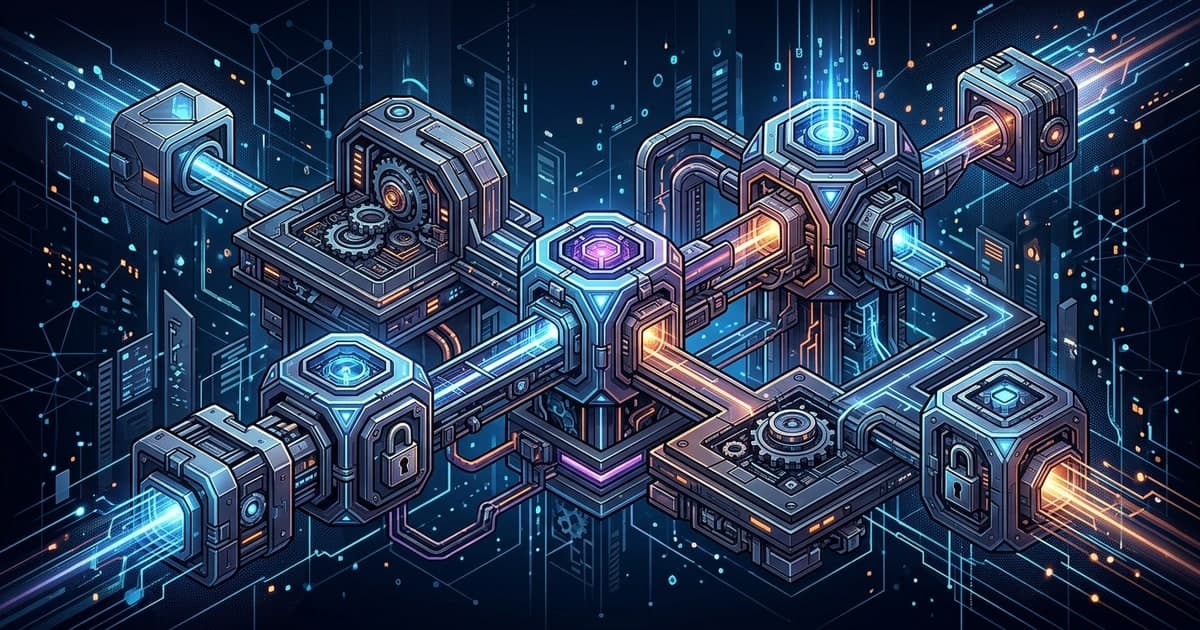 A layered orchestration diagram showing long-running execution paths through serverless nodes and checkpoints
