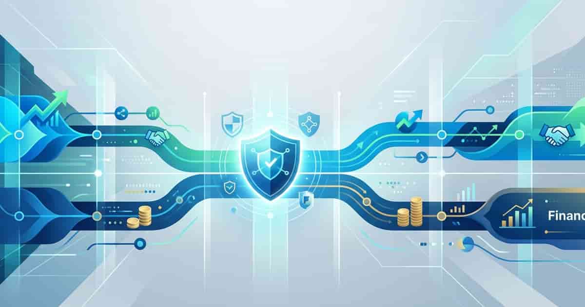 Enterprise operations dashboard with two connected lanes for sales and finance AI workflows
