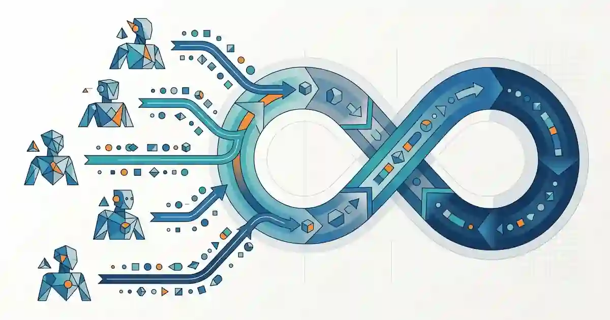 AI agent training loop with multiple agents feeding one optimizer