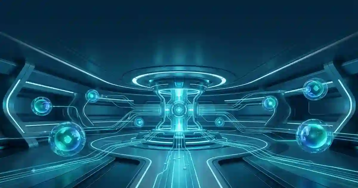 Abstract enterprise AI control hub connecting agent workflows and governed company data